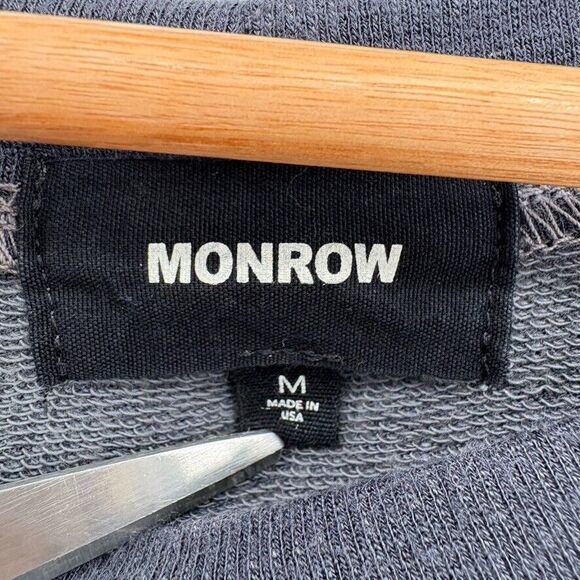 Anthropologie Monrow Smocked Raglan Sweatshirt, Medium, Loungewear Comfort USA - Picture 9 of 11